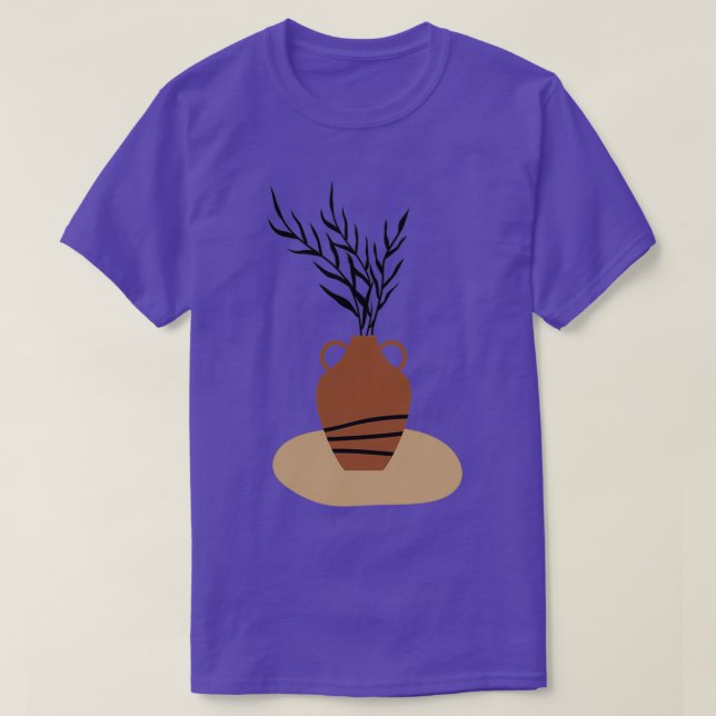 Minimale moderne Terraccota-Keramik Abstrakte Form T-Shirt (Design vorne)