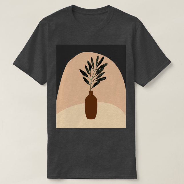 Minimale moderne Terraccota-Keramik Abstrakte Form T-Shirt (Design vorne)