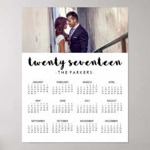 Minimale moderne Typografie 2017 Fotokalender Poster