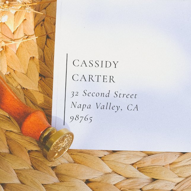 Minimale moderne Typografie Name & Rücksendeadress Permastempel (Von Creator hochgeladen)