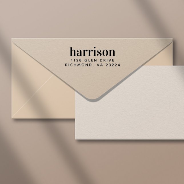 Minimale moderne Typografie Name Rücksendeadresse Gummistempel (Von Creator hochgeladen)