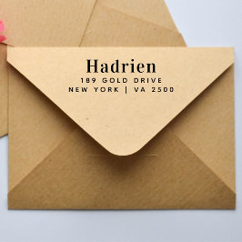 Minimale moderne Typografie Name Rücksendeadresse Permastempel