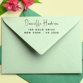 Minimale moderne Typografie Name Rücksendeadresse Permastempel