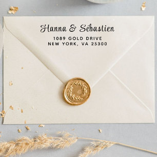 Minimale moderne Typografie Name Rücksendeadresse Permastempel