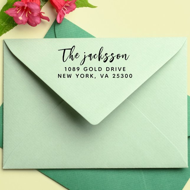 Minimale moderne Typografie Name Rücksendeadresse  Permastempel (Von Creator hochgeladen)