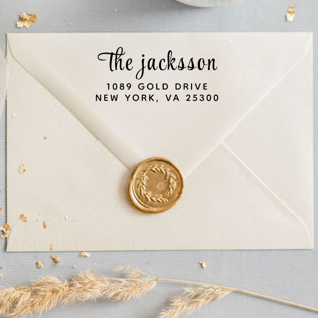 Minimale moderne Typografie Name Rücksendeadresse  Permastempel (Von Creator hochgeladen)