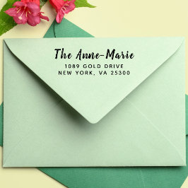 Minimale moderne Typografie Name Rücksendeadresse Permastempel