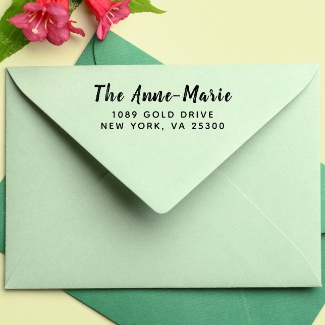 Minimale moderne Typografie Name Rücksendeadresse  Permastempel (Von Creator hochgeladen)