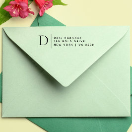 Minimale moderne Typografie Name Rücksendeadresse Permastempel