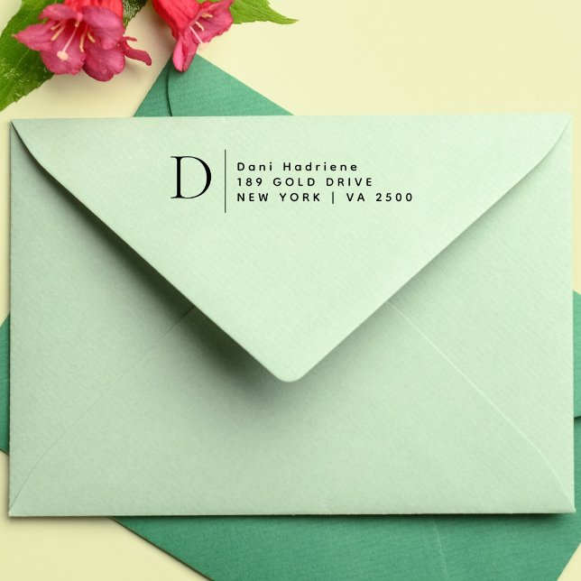 Minimale moderne Typografie Name Rücksendeadresse  Permastempel (Von Creator hochgeladen)