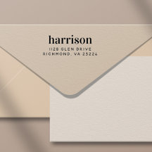 Minimale moderne Typografie Name Rücksendeadresse