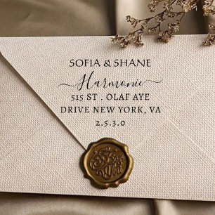 Minimale moderne Typografie Name Rücksendeadresse  Permastempel