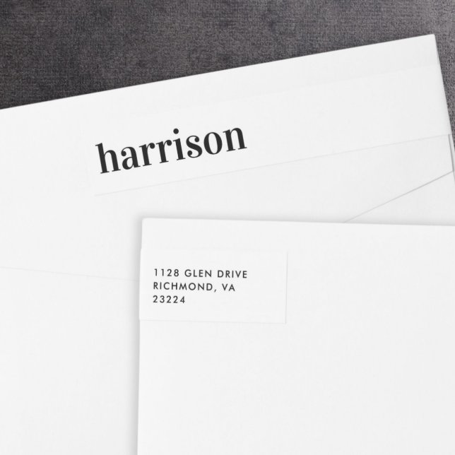 Minimale moderne Typografie-Rücksendeadresse (Von Creator hochgeladen)