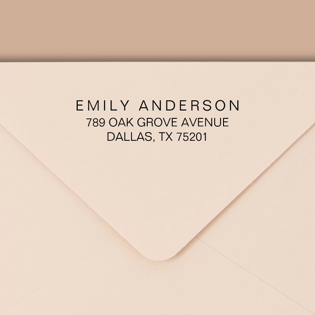 Minimale moderne Typografie-Rücksendeadresse Permastempel (Von Creator hochgeladen)