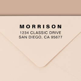 Minimale moderne Typografie-Rücksendeadresse Permastempel