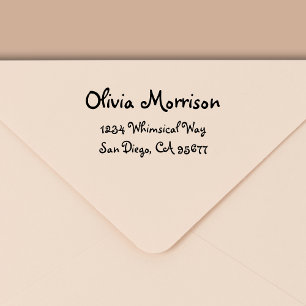 Minimale moderne Typografie-Rücksendeadresse Permastempel