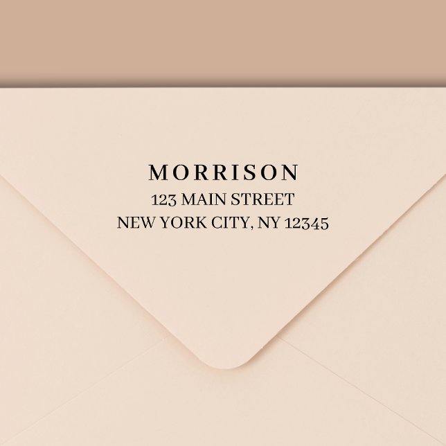 Minimale moderne Typografie-Rücksendeadresse Permastempel (Von Creator hochgeladen)