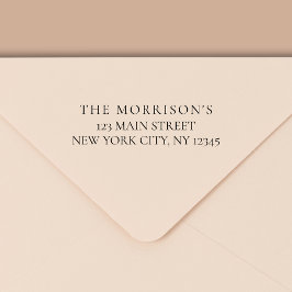 Minimale moderne Typografie-Rücksendeadresse Permastempel