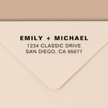 Minimale moderne Typografie-Rücksendeadresse