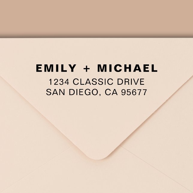 Minimale moderne Typografie-Rücksendeadresse Permastempel (Von Creator hochgeladen)