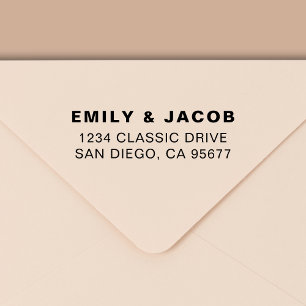 Minimale moderne Typografie-Rücksendeadresse Permastempel