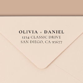 Minimale moderne Typografie-Rücksendeadresse Permastempel