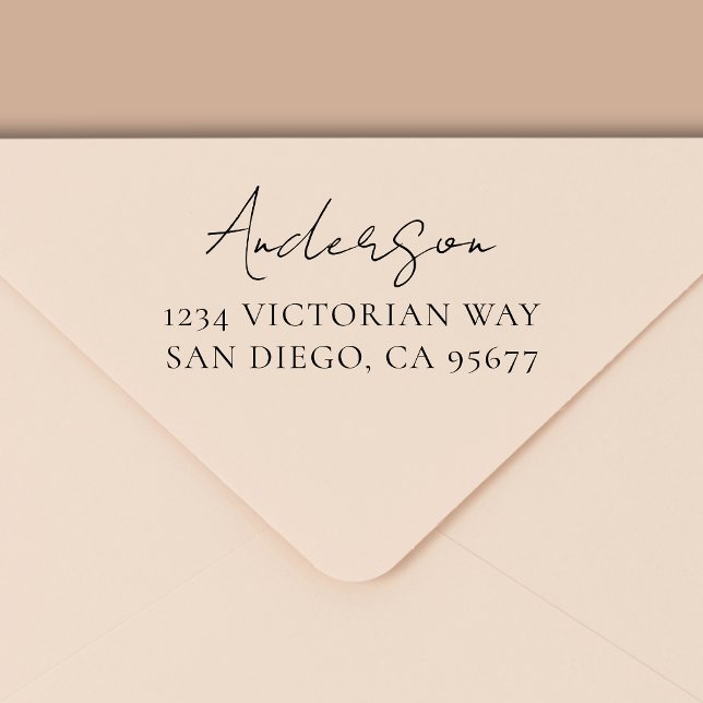 Minimale moderne Typografie-Rücksendeadresse Permastempel (Von Creator hochgeladen)