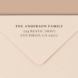 Minimale moderne Typografie-Rücksendeadresse Permastempel