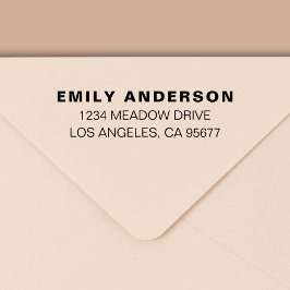 Minimale moderne Typografie-Rücksendeadresse Permastempel