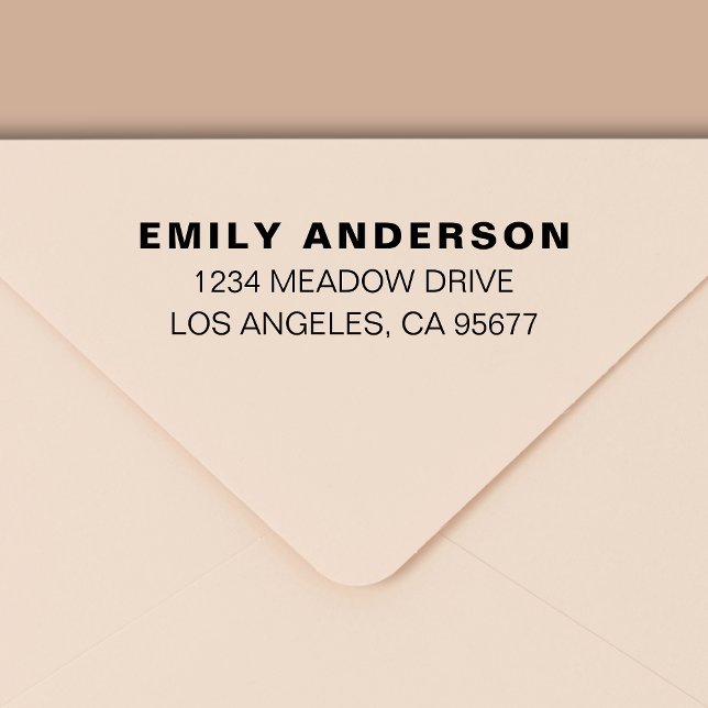 Minimale moderne Typografie-Rücksendeadresse Permastempel (Von Creator hochgeladen)