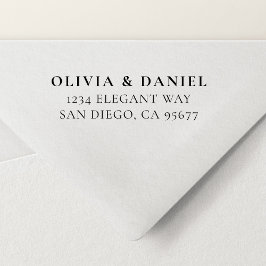 Minimale moderne Typografie-Rücksendeadresse Permastempel