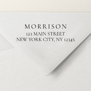 Minimale moderne Typografie-Rücksendeadresse Permastempel