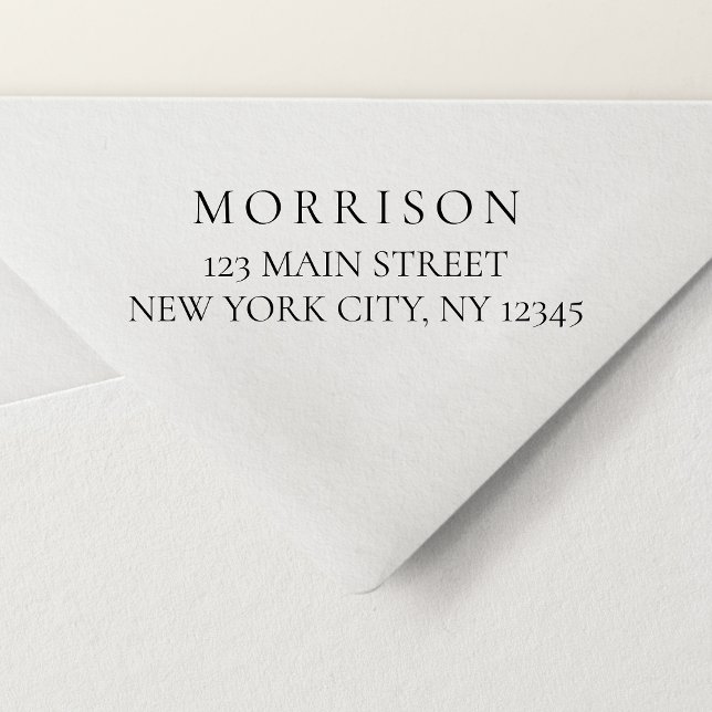 Minimale moderne Typografie-Rücksendeadresse Permastempel (Von Creator hochgeladen)