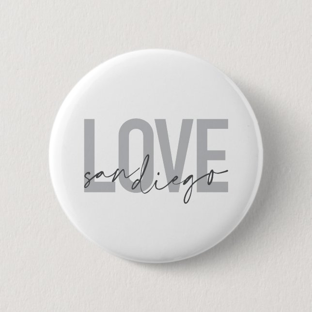 Minimale, moderne, urbane, coole Design Liebe San  Button (Vorderseite)