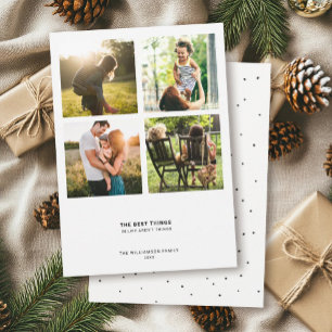 Minimale moderne Zitate   Fotocollage Feiertagskarte