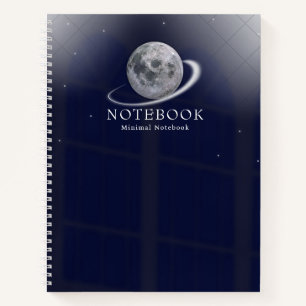 Minimale Mondraum-Personalisierte Notizbuch