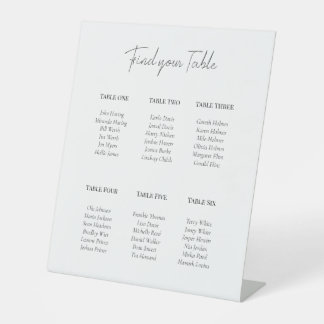 Minimale monochrome Acryl-Tischplan-Tafel für 6 Pe Sockelschild
