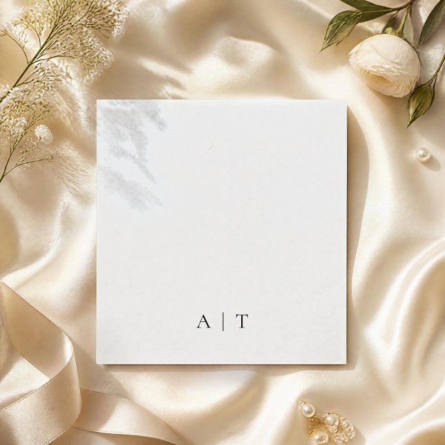 Minimale Monogramm-Anfangsinitialen Hochzeit Serviette (Von Creator hochgeladen)