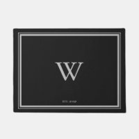Minimale Monogramm-Begrüßungskohle Schwarz | Grau