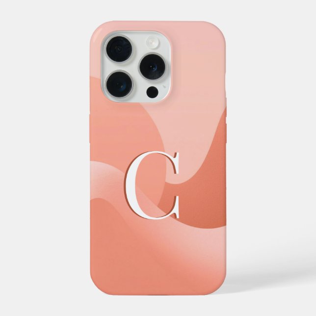 Minimale Monogramm-C-Handyhülle iPhone 15 Pro Hülle (Rückseite)