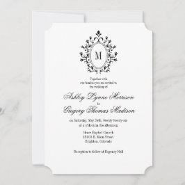 Minimale Monogramm-Hochzeitseinladung Einladung