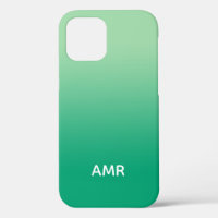 Minimale monogramm Licht bis dunkelgrüne Strahlung