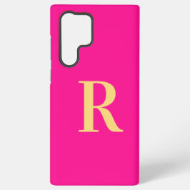 Minimale Monogramm Modernes Hot Pink Samsung Galaxy Hülle