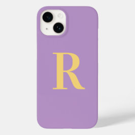 Minimale Monogramm Modernes Lila Lilac Case-Mate iPhone 14 Hülle