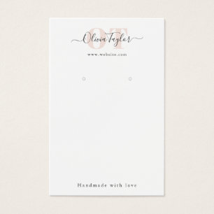 Minimale Monogramm Modernes Script Pink Earing Dis