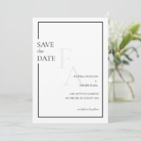 Minimale Monogramm-Muslim-Hochzeit - Termin vormer