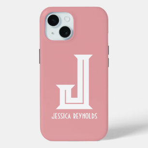 Minimale Monogramm-Rosa Case-Mate iPhone Hülle