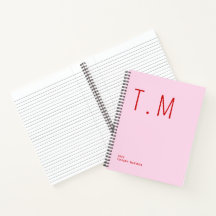 Minimale Monogramm Rosa und Rot Benutzerdefinierte