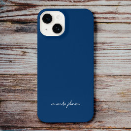 Minimale Monogramm-Schriftart mit vollem Namen in iPhone 15 Hülle