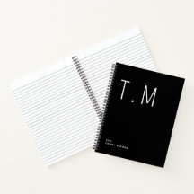 Minimale Monogramm-Schwarz-Weiß-Name Jahr benutzer